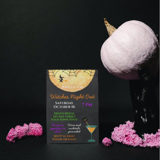 Invitation à une soirée Halloween entre filles (Créateur téléchargé)