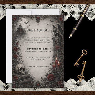 Invitation à une soirée Halloween gothique