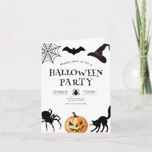 Invitation à une soirée Halloween, soirée effrayan