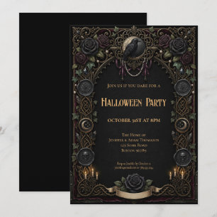 Invitation à une soirée Halloween vintage