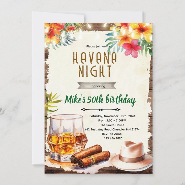 Invitation à une soirée havanaise (Devant)
