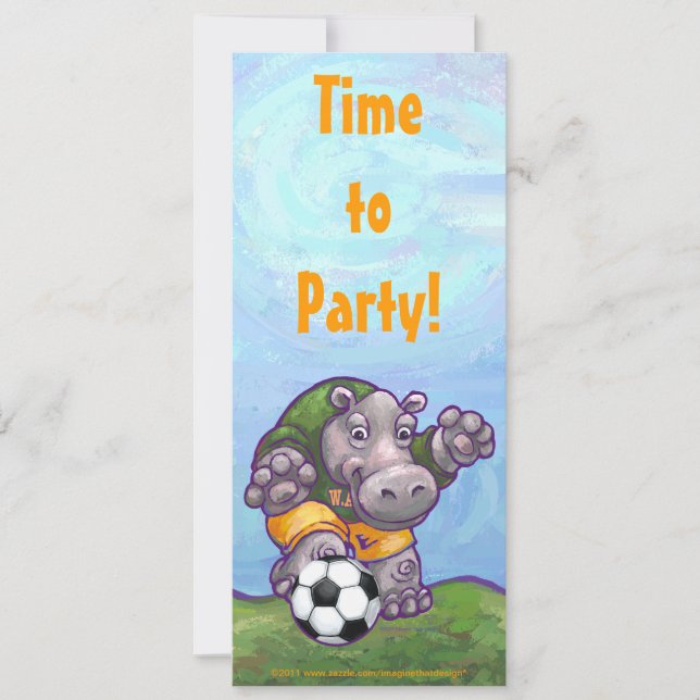 Invitation à une soirée hippo de football (Devant)