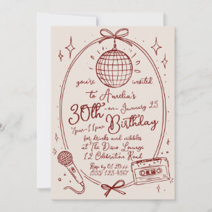 Invitation à une soirée karaoke pour un anniversai