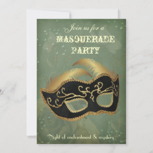 Invitation à une soirée masquée de fantasy