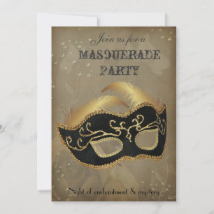 Invitation à une soirée masquée de fantasy