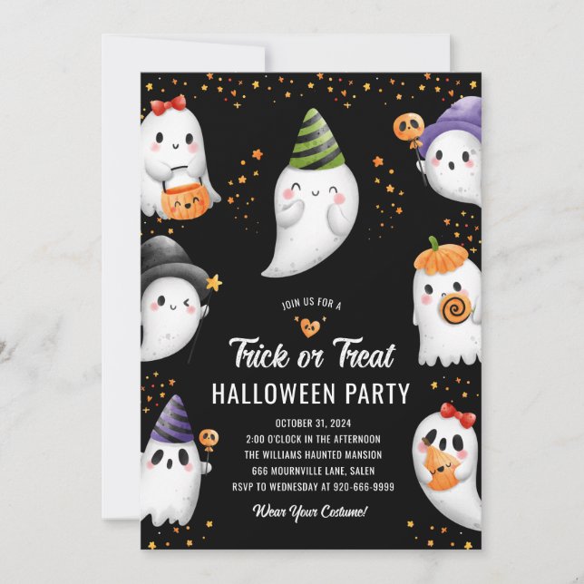 Invitation à une soirée ou à une soirée pour enfan (Devant)
