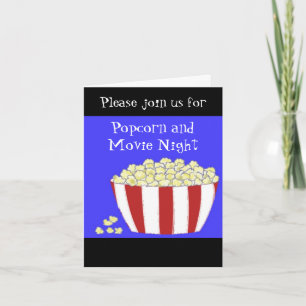 Invitation à une soirée popcorn et cinéma