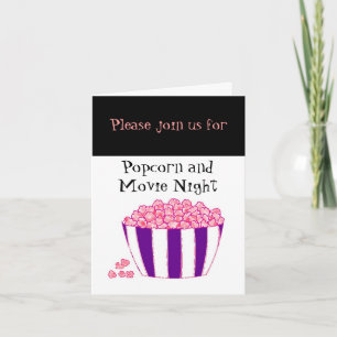 Invitation à une soirée popcorn et cinéma