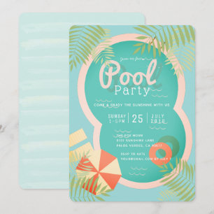 Invitation à une soirée pour adultes tropicaux Tur