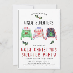 Invitation à une soirée pull de Noël laid