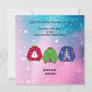 Invitation à une soirée pull de Noël laid