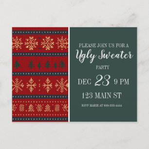 Invitation à une soirée pull moche 