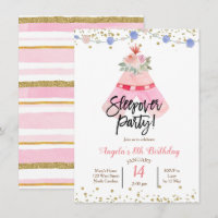 Invitation à une soirée pyjama sous tipi
