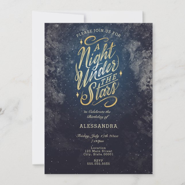 Invitation à une soirée sous les étoiles (Devant)