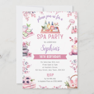 Invitation à une soirée spa - Fête de détente sous