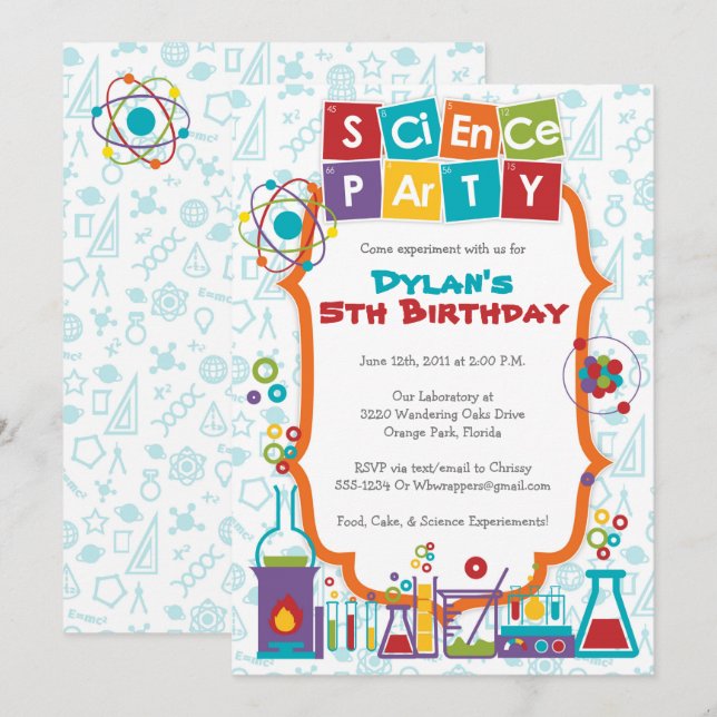 Invitation à une soirée thématique sur la science  (Devant / Derrière)