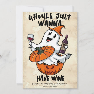 Invitation à une soirée vinicole Halloween - Les g