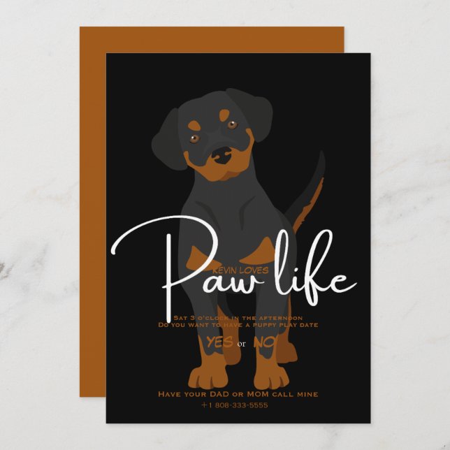 Invitation à une sortie (Devant / Derrière)