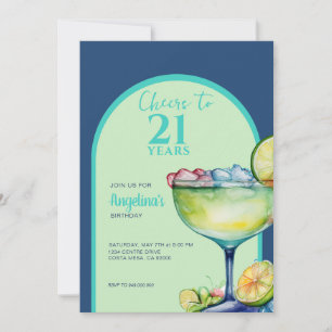 Invitation À votre santé 21e anniversaire Margarita