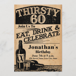 Invitation à Whiskey 60e anniversaire