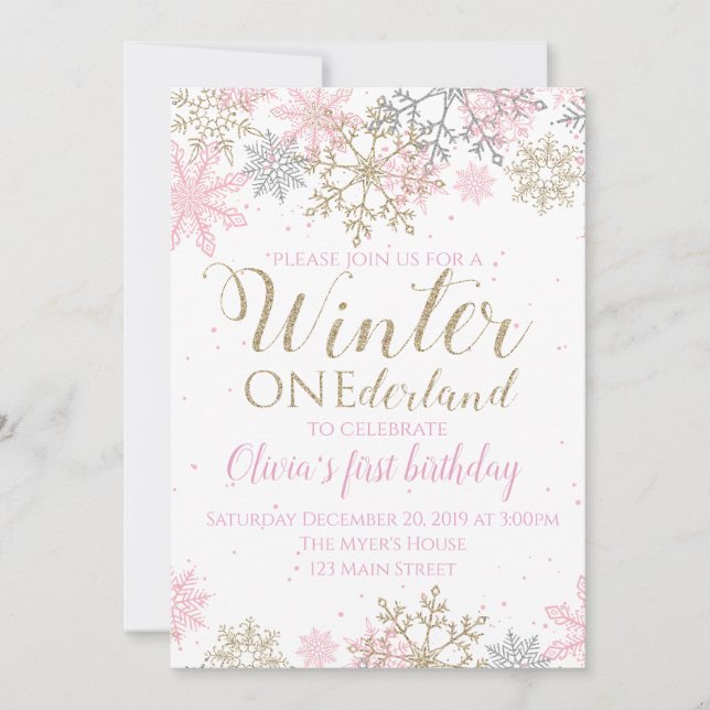 Invitation à Winter ONEderland (Devant)