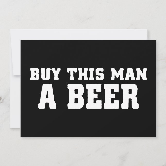 Invitation aa31 acheter cet homme bière bachelor fête humour  (Devant)