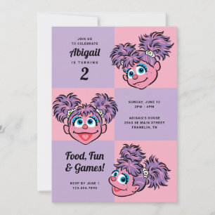 Invitation Abby Cadabby   Filles roses et violettes Anniversa