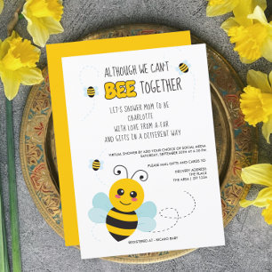 Invitation Abeille à thème ne pas être ensemble Baby shower p