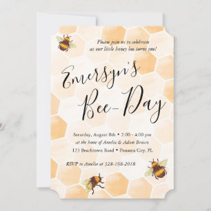 Invitation Abeille aquarelle