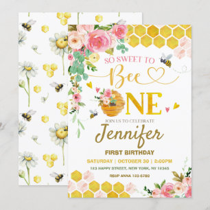 Invitation Abeille de miel tellement sucrée pour être un 1er 
