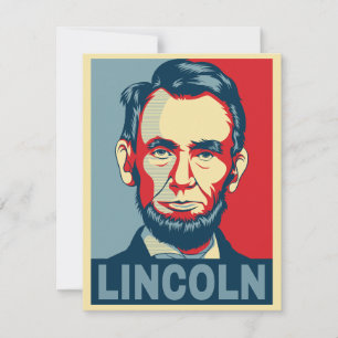 Invitation Abraham Lincoln USA Président Hope Style
