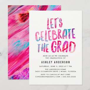Invitation Abstract moderne   Graduation Fête Invite