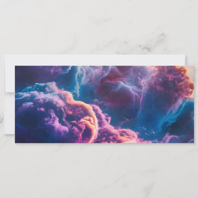 Invitation Abstract Space Nebula Art - Colorful Cosmic (Devant)