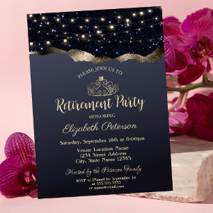 Invitation Abstrait Black Glitte, Lumières, Retraite