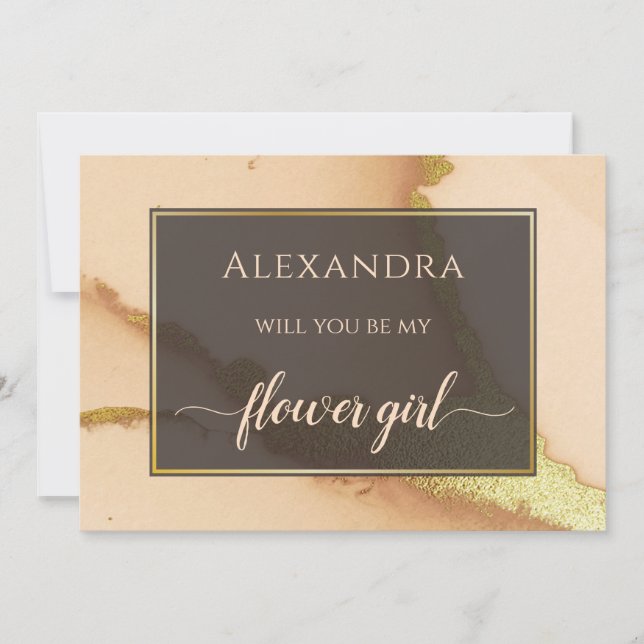 Invitation Abstrait de corail moderne 💡 Mariage d'huile d'en (Devant)