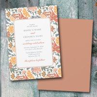 Abstrait Floral & Oiseaux Mi-siècle Mariage modern