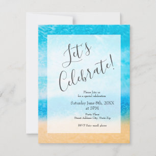 Invitation abstrait "On the Beach"