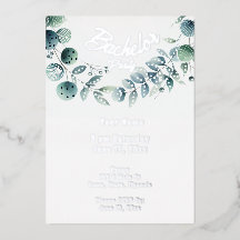 Invitation Abstraite à la feuille d'eucalyptus