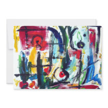 Invitation Abstraite Color Whimsy