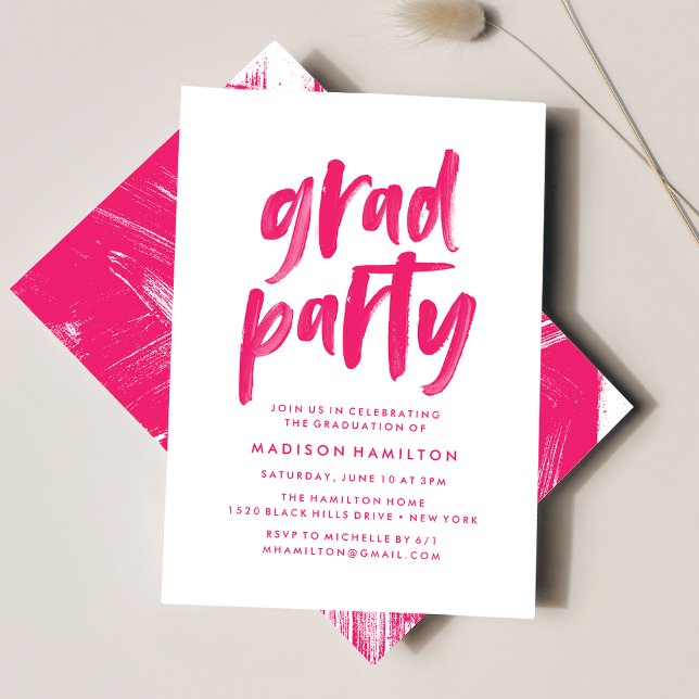 Invitation Abstraite de la fête de graduation Hot  (Créateur téléchargé)