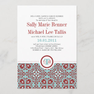 Invitation abstraite de motif de tuile