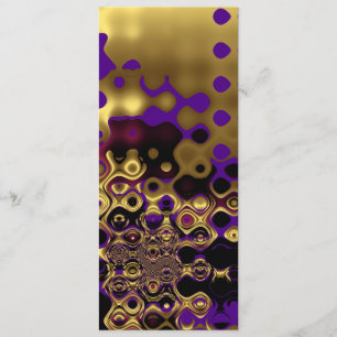 Invitation Abstraite Or Violet Noir