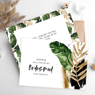 Invitation Abstraite tropicale moderne peinte Bridesmaid