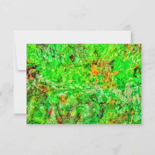 Invitation abstraite vert profond,Abstrait sombre  (Devant)
