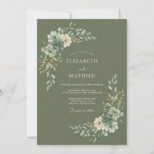 Invitation Accent de mariage Fleur de sauge