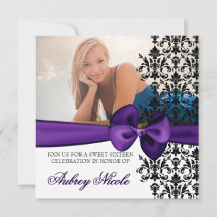 Invitation Accentué de damas bitumineux [pourpre]