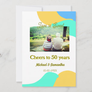 Invitation acclamations pour les 50 ans d'anniversaire l'amou