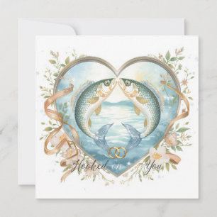 Invitation Accompagné sur vous les amateurs de pêche Mariage 
