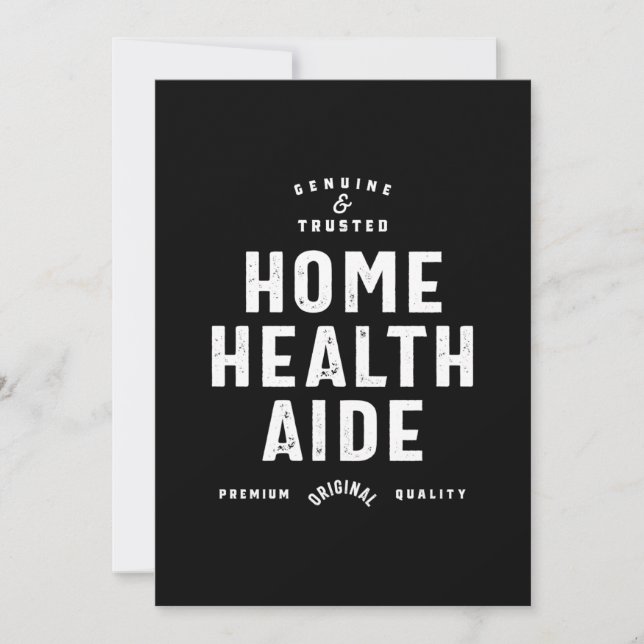 Invitation Accueil Aide en santé Titre du travail Cadeau (Devant)