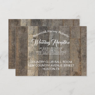 Invitation accueil de mariage à la grange à bois de l'ouest